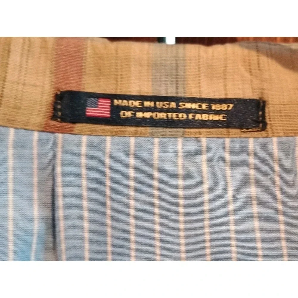 Hart Schaffner Marx Brown Blue Red Yellow 46L Plaid Blazer Coat Jacket